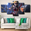 5 panel modern art framed print League Of Legends Jinx decor picture-1200 (1)