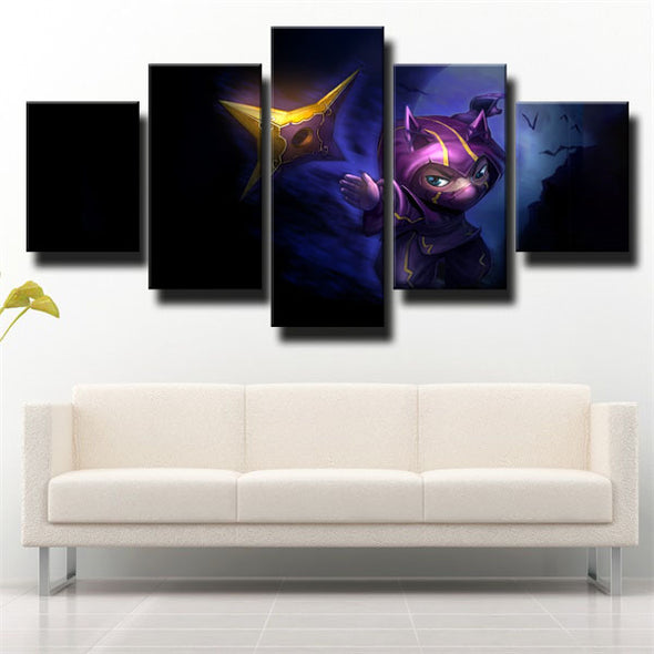 5 panel modern art framed print League Of Legends Kennen wall picture-1200 (3)