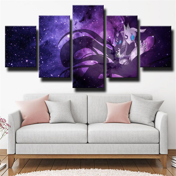 5 panel modern art framed print League Of Legends Kindred wall picture-1200 (3)