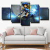 5 panel modern art framed print League Of Legends Lux home decor-1200 (2)