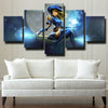 5 panel modern art framed print League Of Legends Lux home decor-1200 (3)