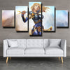 5 panel modern art framed print League Of Legends Lux wall decor-1200 (3)