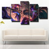 5 panel modern art framed print League Of Legends Morgana home decor-1200 (3)
