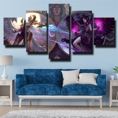5 panel modern art framed print League Of Legends Morgana  picture-1200 (1)