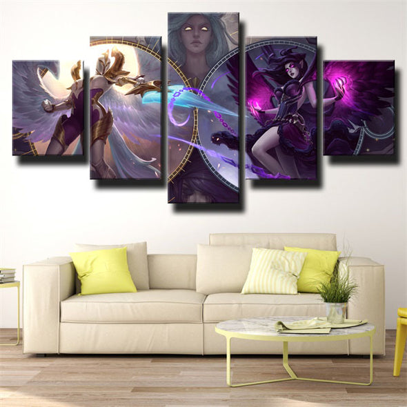 5 panel modern art framed print League Of Legends Morgana  picture-1200 (2)