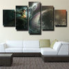 5 panel modern art framed print League Of Legends Nami decor picture-1200(2)