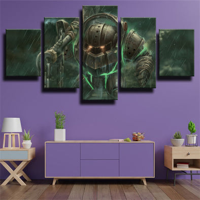 5 panel modern art framed print League Of Legends Nautilus wall decor-1200 (1)