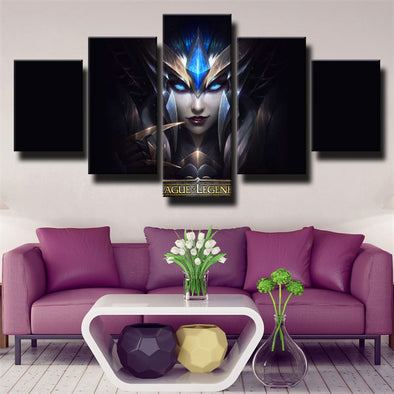 5 panel modern art framed print League of Legends Elise wall decor-1200 (1)