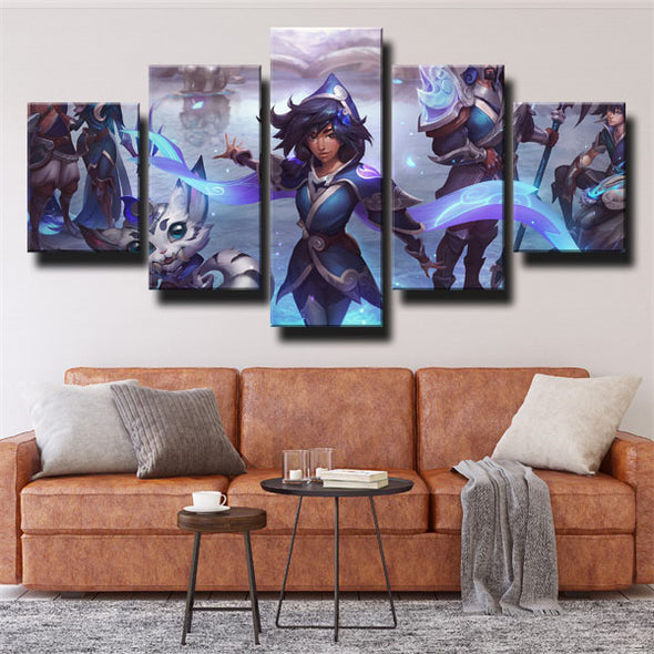 5 panel modern art framed print League of Legends Ezreal wall decor-1200 (2)