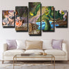 5 panel modern art framed print League of Legends Nunu decor picture-1200 (3)