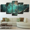 5 panel modern art framed print League of Legends Nunu home decor-1200 (2)