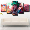5 panel modern art framed print League of Legends Poppy decor picture-1200 (1)