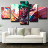 5 panel modern art framed print League of Legends Poppy decor picture-1200 (3)