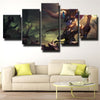 5 panel modern art framed print League of Legends Poppy home decor-1200 (1)