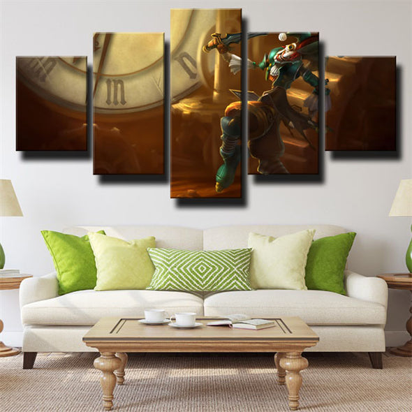 5 panel modern art framed print League of Legends Shaco wall decor-1200 (3)