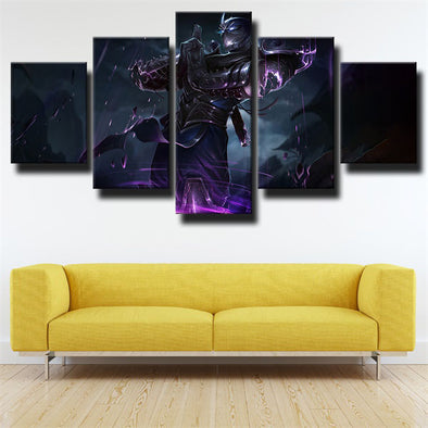 5 panel modern art framed print League of Legends Shen wall picture-1200 (1)