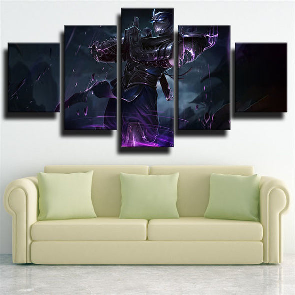 5 panel modern art framed print League of Legends Shen wall picture-1200 (3)