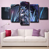 5 panel modern art framed print League of Legends Shyvana home decor-1200 (2)