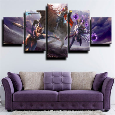5 panel modern art framed print League of Legends Syndra wall picture-1200 (1)
