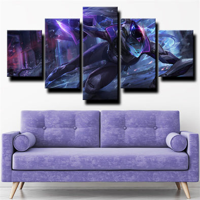 5 panel modern art framed print League of Legends Vayne home decor-1200 (1)