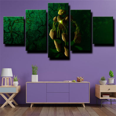 5 panel modern art framed print League of Legends Xerath wall decor-1200(1)