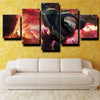 5 panel modern art framed print League of Legends Zed live room decor-1200 (2)