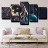 5 panel modern art framed print League of Legends Ziggs decor picture-1200 (3)