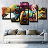 5 panel modern art framed print League of Legends Zyra decor picture-1200 (1)