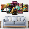 5 panel modern art framed print League of Legends Zyra decor picture-1200 (2)