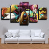 5 panel modern art framed print League of Legends Zyra decor picture-1200 (3)