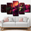 5 panel modern art framed print League of Legends Zyra home decor-1200 (3)