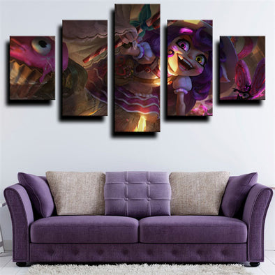 5 panel modern art framed print League of Legends live room decor-1217 (1)