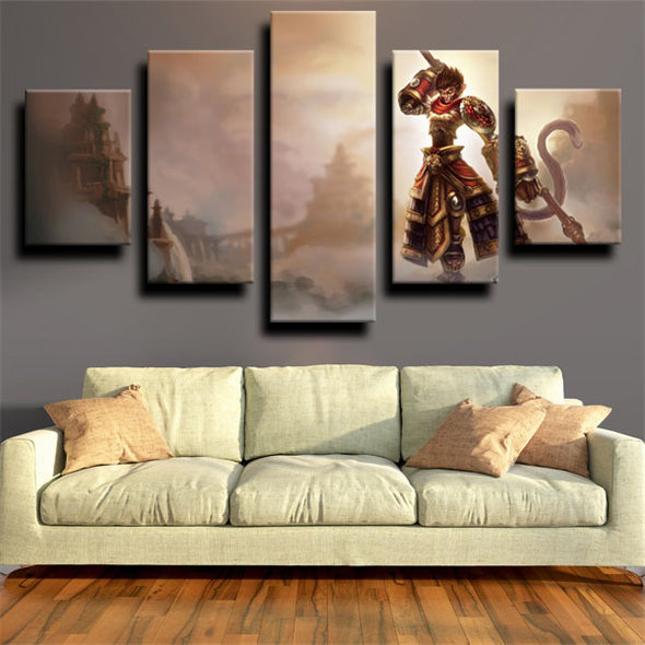5 panel modern art framed print League of Legends wall decor-1203 (2)