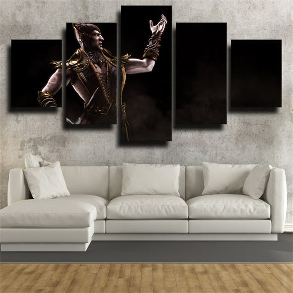 5 panel modern art framed print MKX characters Shinnok wall decor-1545 (2)