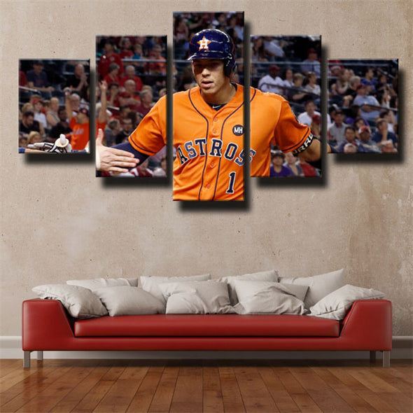 5 panel modern art framed print MLB HA Carlos Correa home decor-1214 (2)
