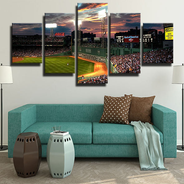 5 panel modern art framed print MLB LA Aangel home wall decor-1207 (2)