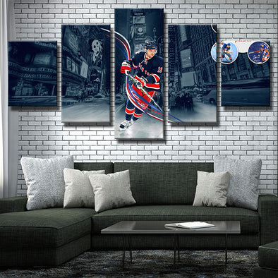 5 panel modern art framed print NY Islanders Stephen Gionta home decor-1201 (1)