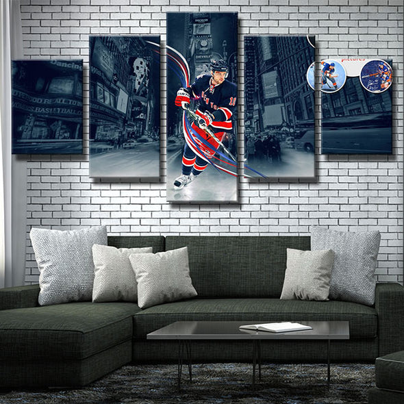 5 panel modern art framed print NY Islanders Stephen Gionta home decor-1201 (1)