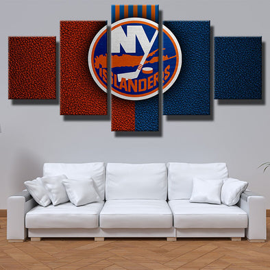 5 panel modern art framed print NY Islanders team standard wall decor-1201 (1)