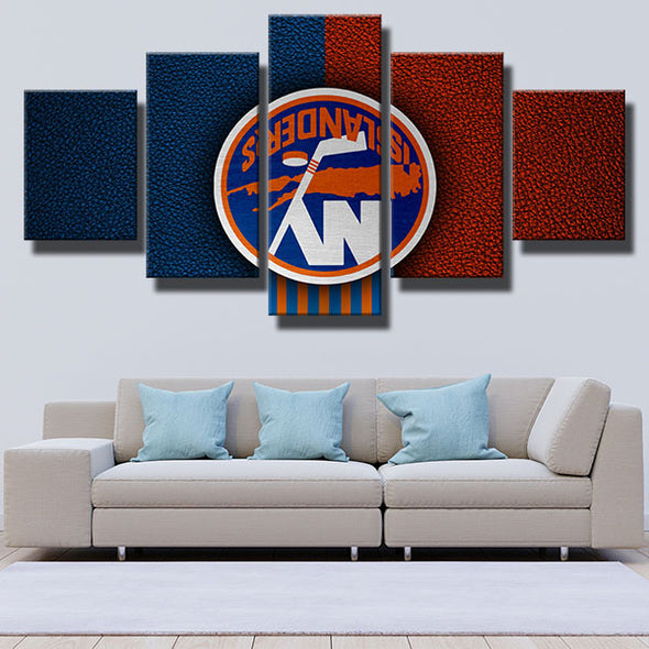 5 panel modern art framed print NY Islanders team standard wall decor-1201 (4)