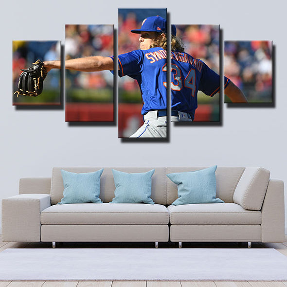 5 panel modern art framed print NY Mets Noah Syndergaard wall picture-1201 (3)