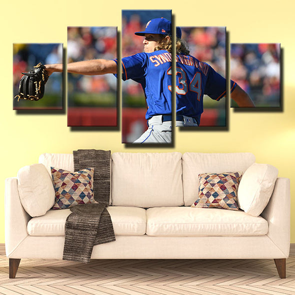 5 panel modern art framed print NY Mets Noah Syndergaard wall picture-1201 (4)