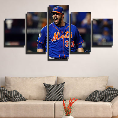 5 panel modern art framed print NY Mets Pitcher Matt Harvey live room decor-1201 (1)