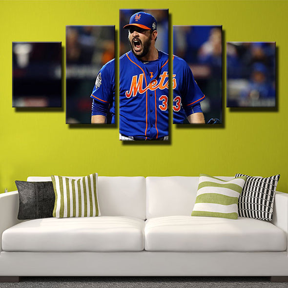 5 panel modern art framed print NY Mets Pitcher Matt Harvey live room decor-1201 (2)