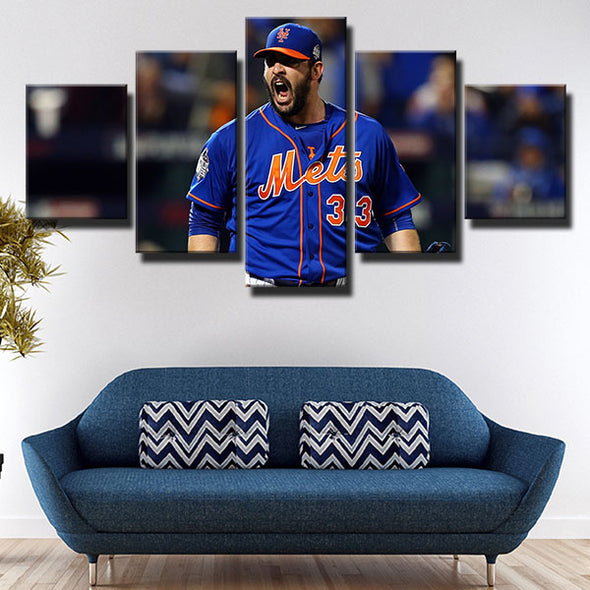 5 panel modern art framed print NY Mets Pitcher Matt Harvey live room decor-1201 (4)