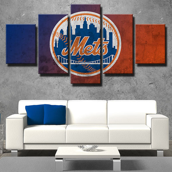 5 panel modern art framed print NY Mets standard wall decor-1201 (4)