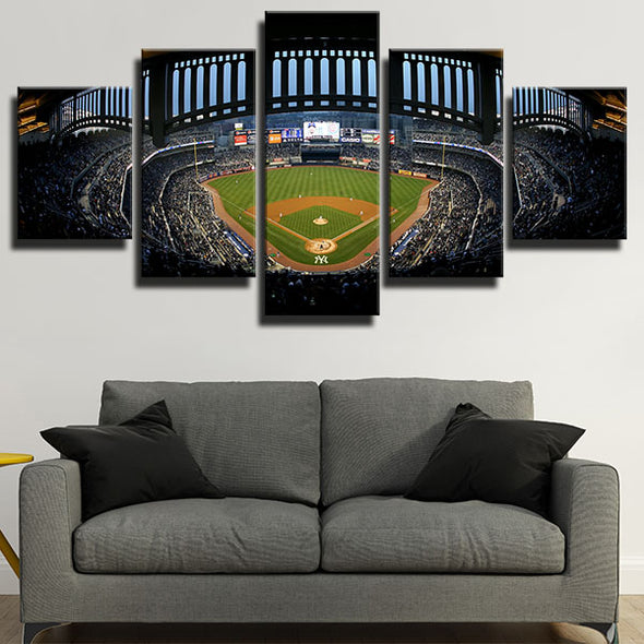 5 panel modern art framed print NY Yankees HOME decor picture-1201 (1)
