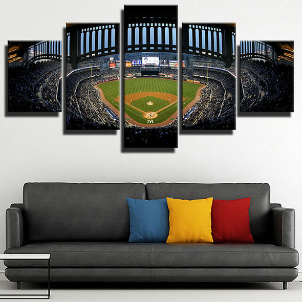5 panel modern art framed print NY Yankees HOME decor picture-1201 (4)