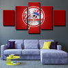 5 panel modern art framed print NY Yankees Red LOGO wall decor-1201 (2)