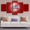 5 panel modern art framed print NY Yankees Red LOGO wall decor-1201 (4)
